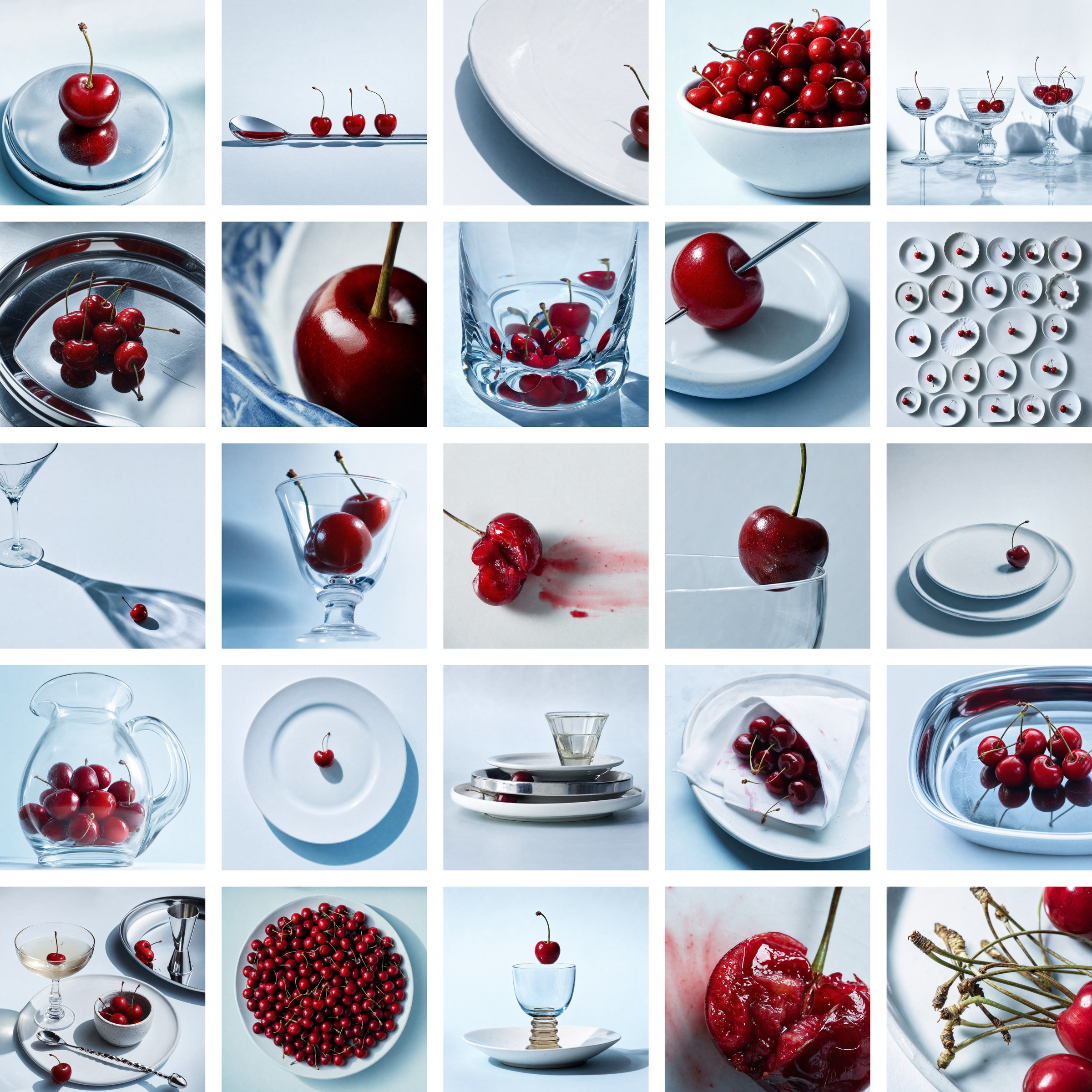 Cherry still life image system showing a controlled visual capability